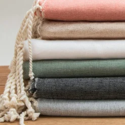 Fouta coton recyclé (100 x 200 cm) Sunshine Ecru