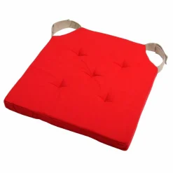 Galette de chaise carrée scratch (38 x 38 cm) Duo Rouge