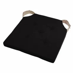 Galette de chaise carrée scratch (38 x 38 cm) Duo Noire