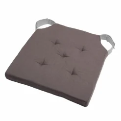 Galette de chaise carrée scratch (38 x 38 cm) Duo Gris foncé