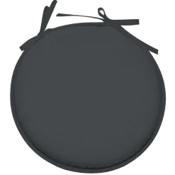Galette de chaise ronde (40 cm) Nelson Gris anthracite