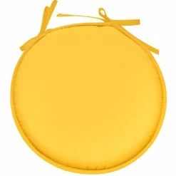 Galette de chaise ronde (40 cm) Nelson Jaune