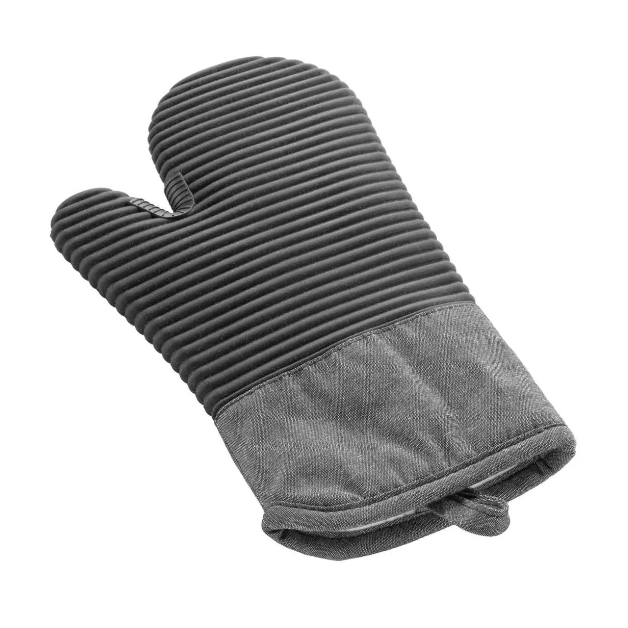 Gant de cuisine ambidextre coton (30x18 cm) Adam Gris anthracite