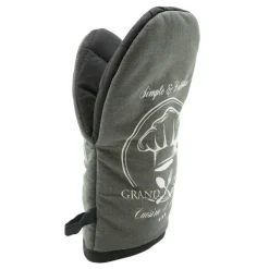 Gant de cuisine coton (24.5 x 14.5 cm) Grand Chef Gris