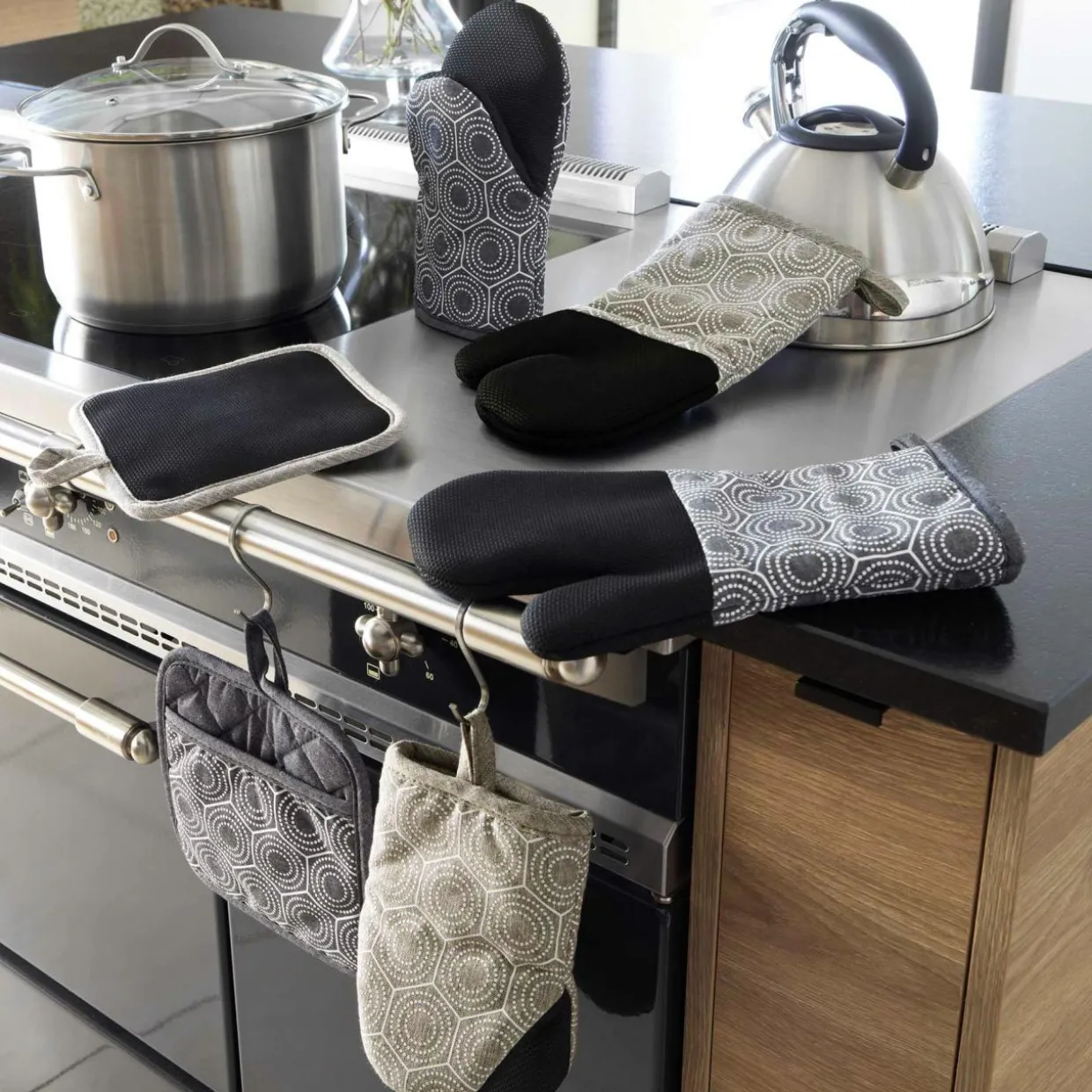 Gant de cuisine coton (24.5 x 14.5 cm) Alveis Beige