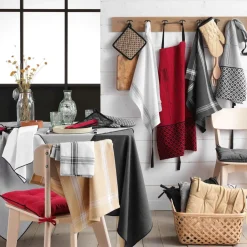 Gant et manique coton recyclé Cuisiline Bordeaux