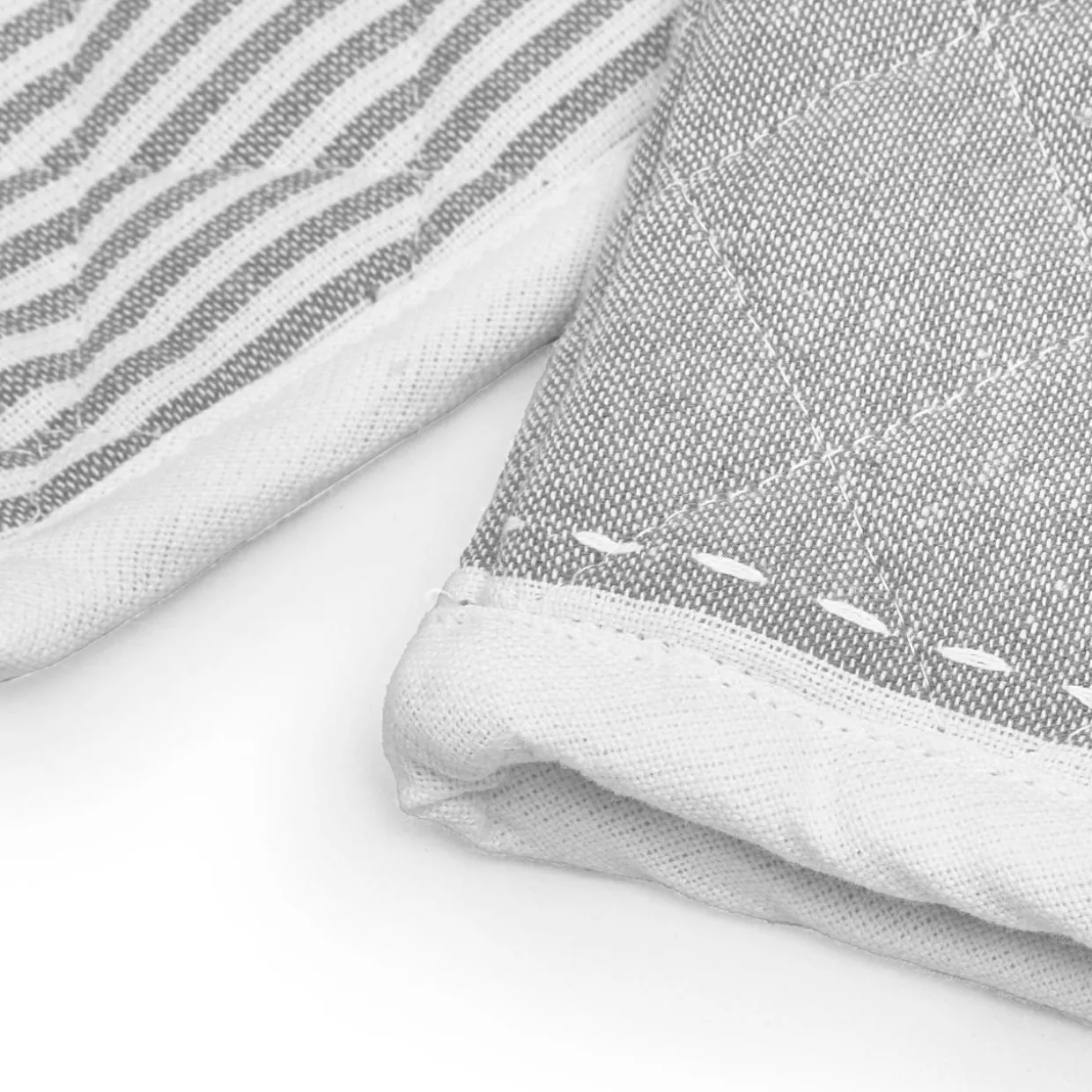 Gant et manique coton tissé Iliade Blanc