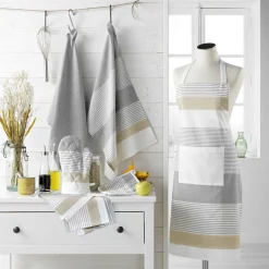 Gant et manique coton tissé Iliade Blanc