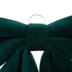 Grand nœud de Noël (H35 cm) Prestige velours Vert sapin