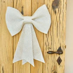 Grand nœud pailleté (H42 cm) Glasgow Blanc