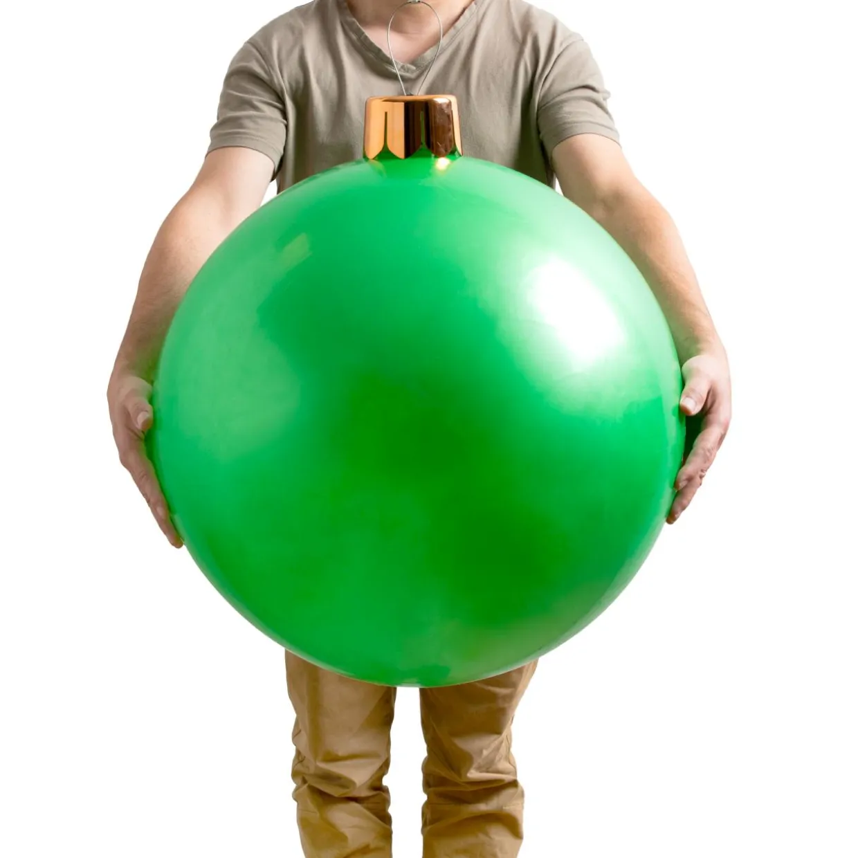 Grande boule de Noël gonflable (D65 cm) Vert
