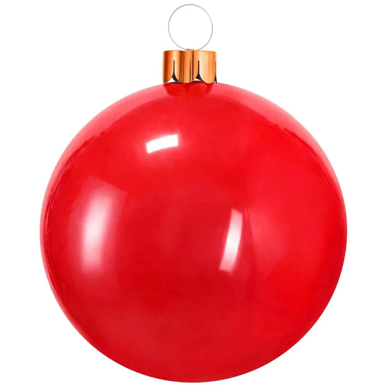 Grande boule de Noël gonflable (D65 cm) Rouge