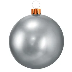 Grande boule de Noël gonflable (D65 cm) Argent