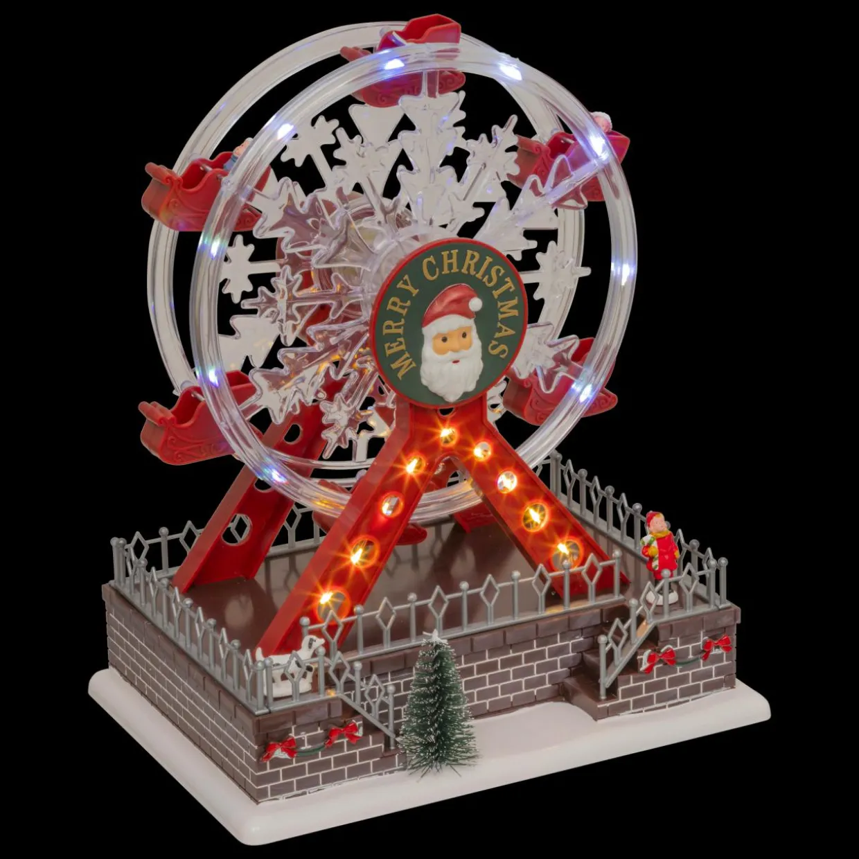 Grande roue musicale et animée (H28 cm) Christmas Multicolore
