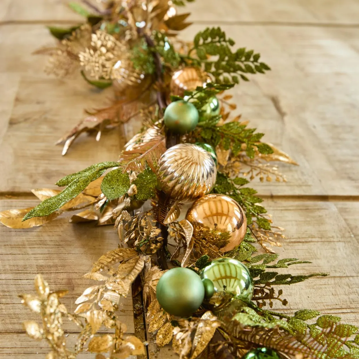 Guirlande déco (150 cm) Majesty Vert et doré