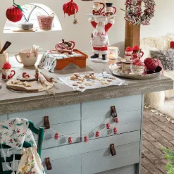 Guirlande déco (1,10 m ) Cloches de Noël Rouge