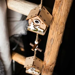 Guirlande déco en bois (1,5 m) Maisons des forêts