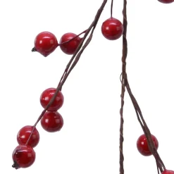 Guirlande de Baie laquée (150 cm) Elycia Rouge