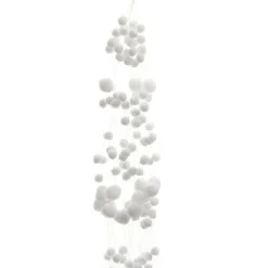 Guirlande de boules de neige (135 cm) Porta grande Blanche