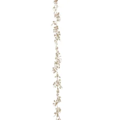 Guirlande de feuille (180 cm) Féerie de Noël Or clair pailleté