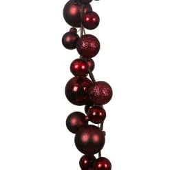 Guirlande de Noël (180 cm) Boules de Noël Bordeaux