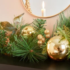 Guirlande de sapin (200 cm) Feuilles d'eucalyptus Vert