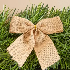 Guirlande de sapin (270 cm) Nœuds de jute Naturel