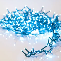 Guirlande lumineuse 16 m 750 LED câble vert Luxe Bleu