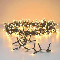 Guirlande lumineuse 60 m 3000 LED câble vert Luxe Blanc chaud Champagne