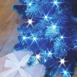 Guirlande lumineuse 8 m 128 LED câble vert Flashing light Bicolore Bleu et blanc froid