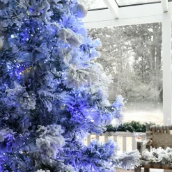 Guirlande lumineuse 8 m 128 LED câble vert Flashing light Bicolore Bleu et blanc froid