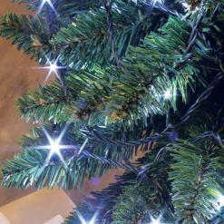 Guirlande lumineuse 8 m 128 LED câble vert Flashing light Blanc froid