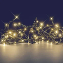 Guirlande lumineuse 8 m 128 LED câble vert Flashing light Blanc chaud