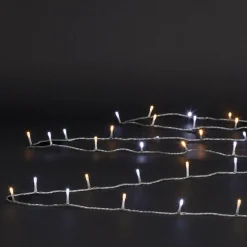 Guirlande lumineuse 10 m 100 LED câble noir Bicolore Blanc chaud et froid