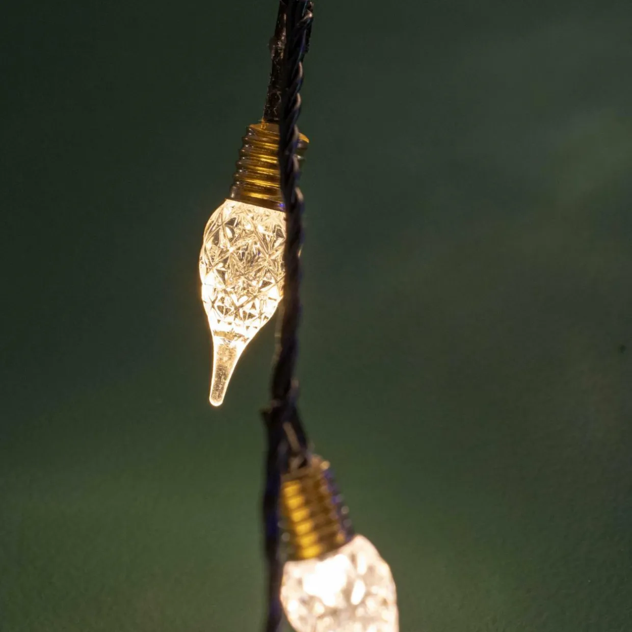 Guirlande lumineuse 18 m 180 LED câble vert Vintage Blanc chaud