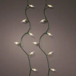 Guirlande lumineuse 18 m 180 LED câble vert Vintage Blanc chaud