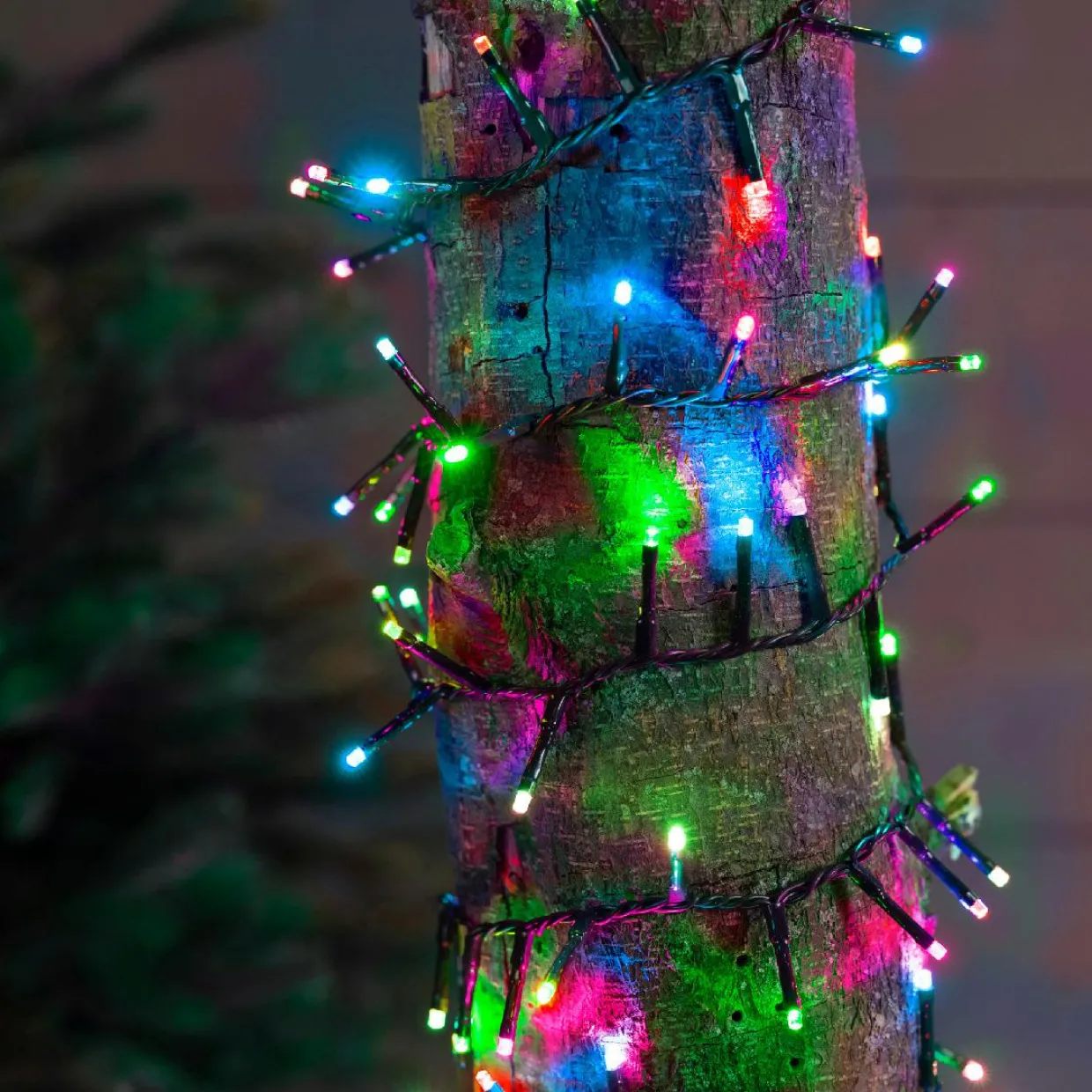 Guirlande lumineuse 11 m 500 LED câble vert Luxe Multicolore pastel