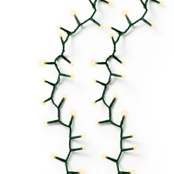 Guirlande lumineuse 22,50 m 1000 LED câble vert Luxe Blanc chaud Champagne