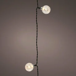 Guirlande lumineuse 5,80 m 30 LED câble noir Crystal Blanc chaud