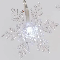 Guirlande lumineuse 4,60 m 24 LED Flocon de neige Blanc froid