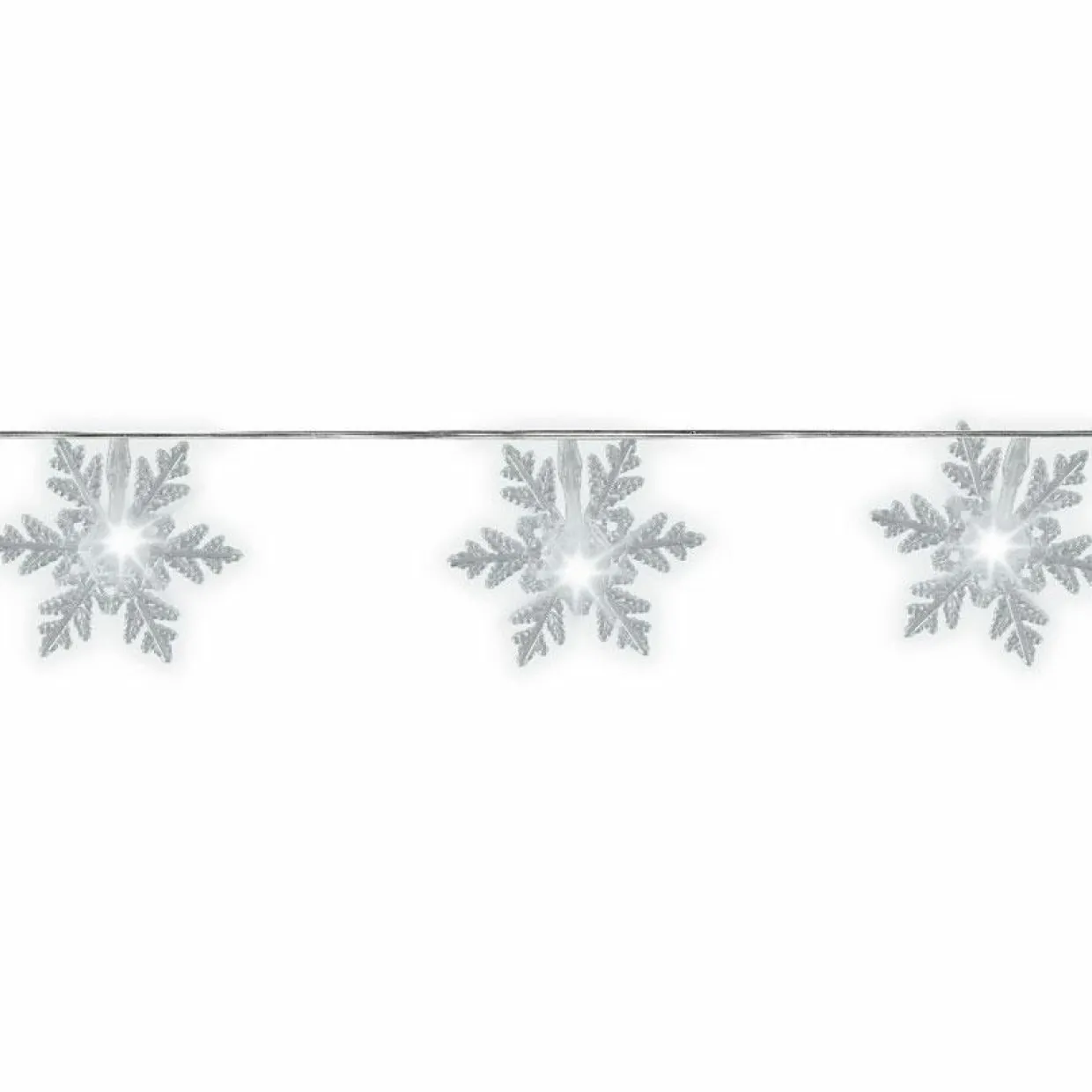 Guirlande lumineuse 4,60 m 24 LED Flocon de neige Blanc froid