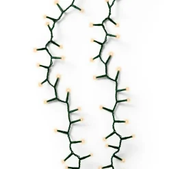 Guirlande lumineuse 45 m 2000 LED câble vert Luxe Blanc chaud doré