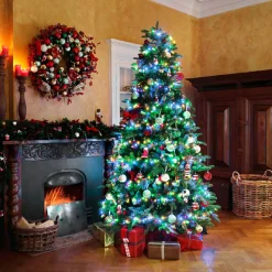 Guirlande lumineuse 16 m 750 LED câble vert Luxe Multicouleur