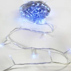Guirlande lumineuse 30 m 300 LED câble transparent Timer Bleu