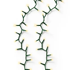 Guirlande lumineuse 16 m 750 LED câble vert Luxe Blanc chaud Champagne