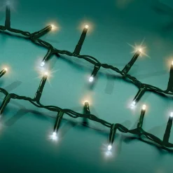 Guirlande lumineuse 34 m 1500 LED câble vert Luxe Bicolore Blanc chaud et froid