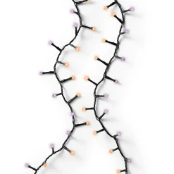 Guirlande lumineuse 11 m 500 LED câble noir Luxe Bicolore Orange et violet