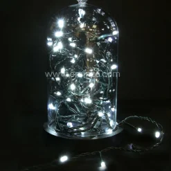 Guirlande lumineuse 16 m 192 LED câble vert Flashing light Blanc froid