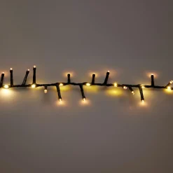 Guirlande lumineuse 15 m 1060 LED câble noir Boa effet cascade Blanc chaud