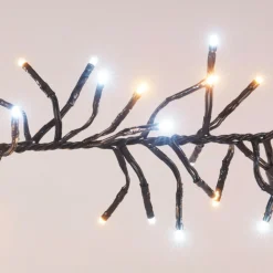 Guirlande lumineuse 8,40 m 1152 LED câble noir Boa Bicolore Blanc chaud et froid